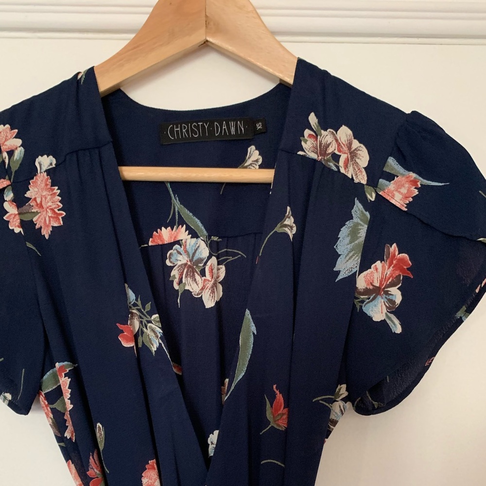 Christy Dawn Wrap Dress Blue Size XS